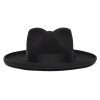 Goorin Bros. colonel pierce teardrop wide brim felt fedora hat Black front view