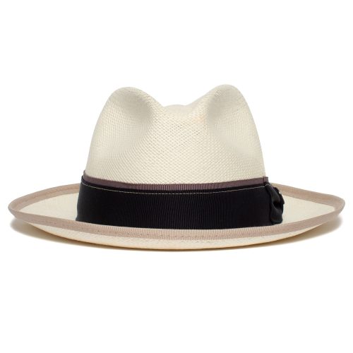 Goorin Bros. hartman wide brim toquilla straw fedora White front view